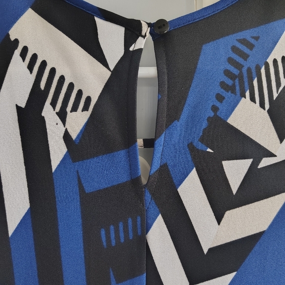 Chico's Graphic Design Stretch Maxi Dress Sx Chico's 2 (L) - Picture 6 of 10